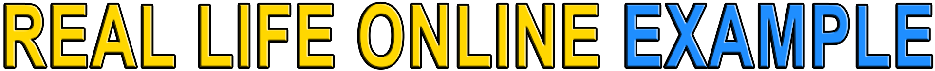 REAL LIFE ONLINE EXAMPLE